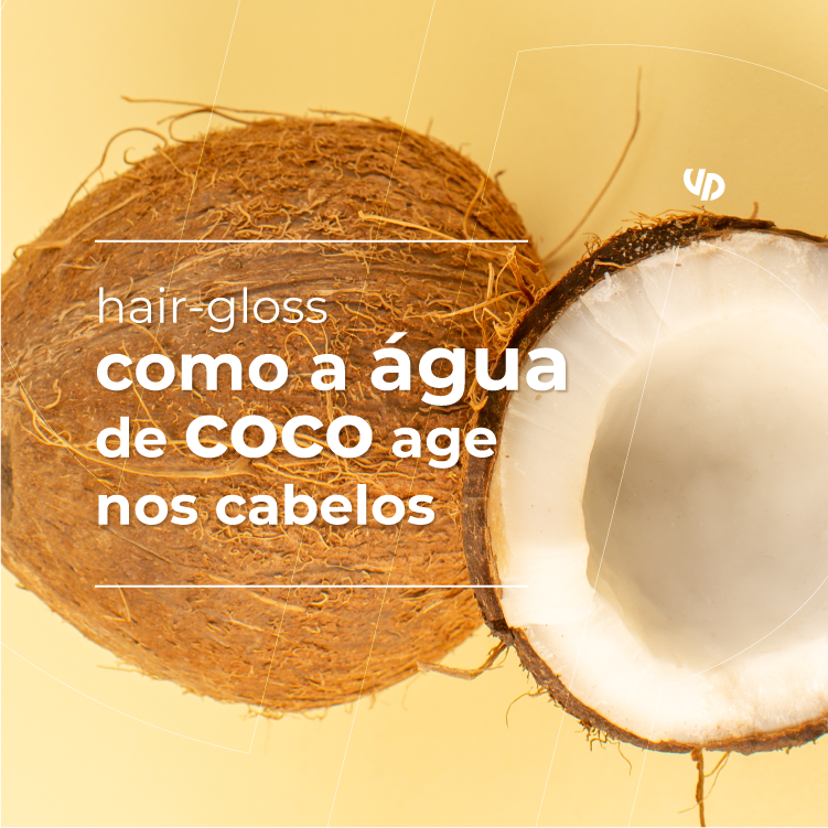 água de coco para os cabelos